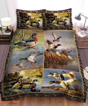 Mallard Duck Hunting Bed Sheets Spread Bedding Sets - King - Ettee