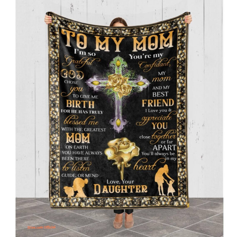 Mom Blanket Mothers Day Blanket Gifts.God Choose You - Super King - Ettee