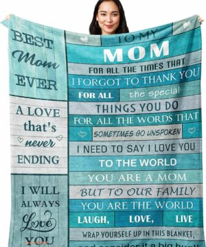 Mom Gift from Daughter Son.Best Mom Gifts for Mother's Day Christmas Valentine's Day.Mom Blanket - Super King - Ettee