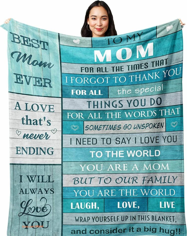 Mom Gift from Daughter Son.Best Mom Gifts for Mother's Day Christmas Valentine's Day.Mom Blanket - Super King - Ettee
