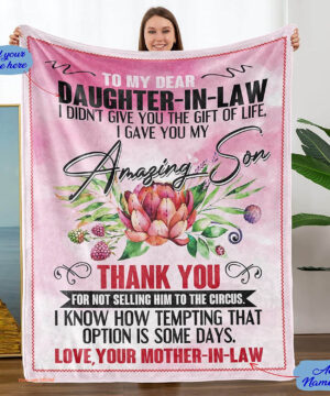 Mom Gifts for Mom from Daughter for Mother Soft Throw Mom Blanket - Super King - Ettee