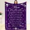 Mom from Daughter Son Quilt Blanket. Luxurious Super Soft Quilt Blanket - Super King - Ettee