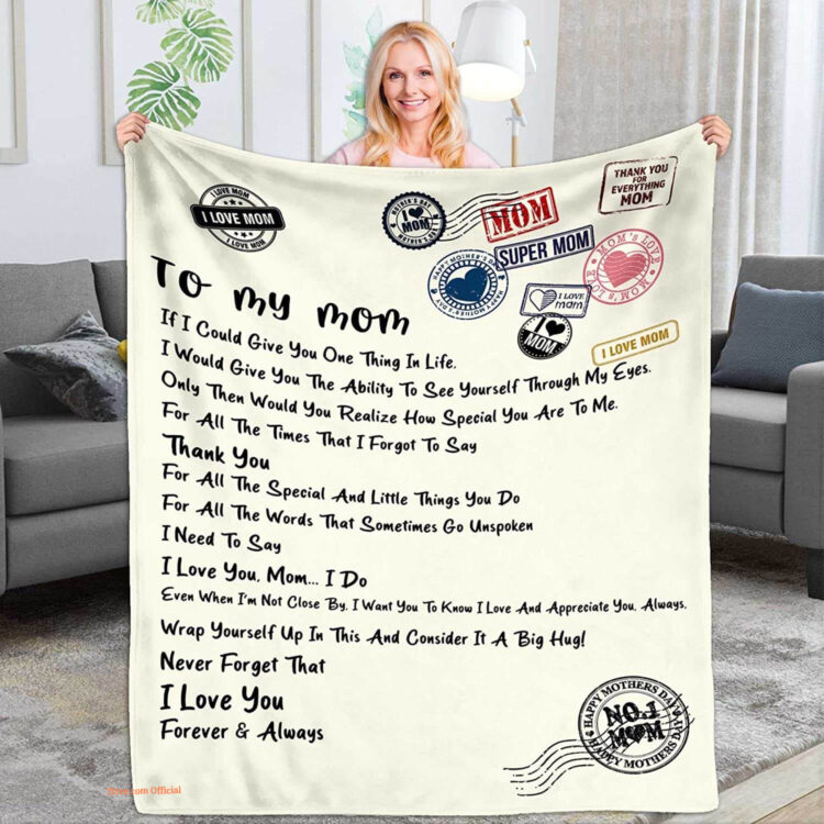 Mom to My Mom Blanket Mom Gifts from Daughter or Son Birthday Gifts for Mom - Super King - Ettee