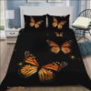 Monarch Butterfly Cotton Bed Sheets Spread Comforter Bedding Sets - King - Ettee