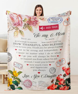 To My Mom Quilt Blanket - Lightweight, Soft, and Durable | Perfect Gift for Her - Super King - Ettee