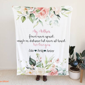 Mothers Day Blanket.Mothers Day Gift.Floral Style Blanket.Gift For Grandparent.Long Distance Gift For Mum - Super King - Ettee