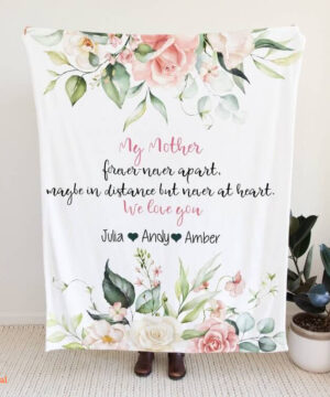 Mothers Day Blanket.Mothers Day Gift.Floral Style Blanket.Gift For Grandparent.Long Distance Gift For Mum - Super King - Ettee