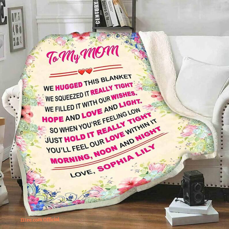 Mother's Day Gift.Gift For Her.Blanket With Quotes.Gift From Kids - Super King - Ettee