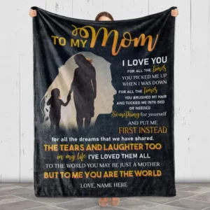 Mother's Day Gift For Mom.Fleece Blanket For Mom - Super King - Ettee