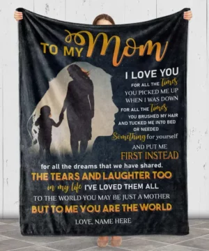 Mother's Day Gift For Mom.Fleece Blanket For Mom - Super King - Ettee