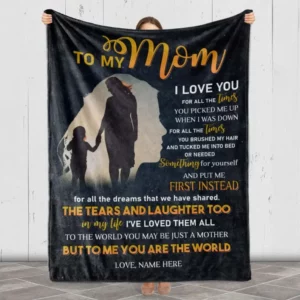 Mother's Day Gift For Mom Quilt Blanket For Mom.Blanket for her Birthday Mama Gift Quilt Blanket - Super King - Ettee