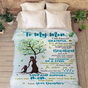 Mother's Day Gift To My Beautiful Mom I Love You Quilt Blanket - Super King - Ettee