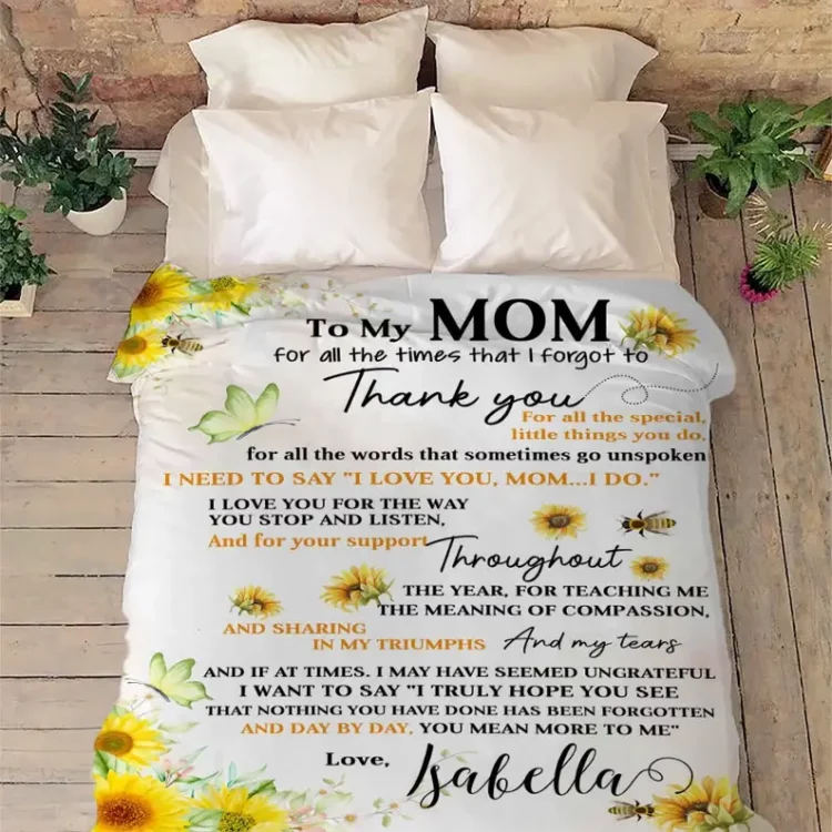 Mother's Day Quilt Blanket - Expressing Love to Mom with this Special Gift - Super King - Ettee