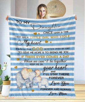 My Daughter Blanket from Mom.Daughter Gift from Mom Flannel Blanket - Super King - Ettee