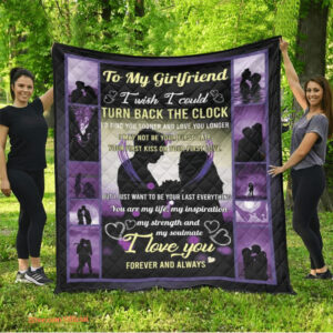 My Girlfriend I Love You Sofa Quilt Fleece Blanket - Super King - Ettee