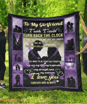 My Girlfriend I Love You Sofa Quilt Fleece Blanket - Super King - Ettee