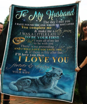 My Husband Wolf Couple You Complete Me Gift From Wife Quilt Blanket - Super King - Ettee