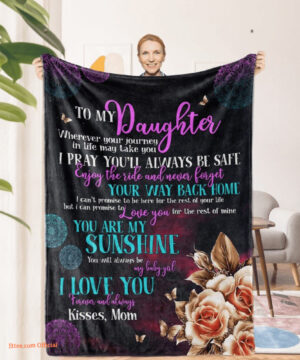 My Sunshine To My Daughter Gift Mom To Daughter Quilt Blanket - Super King - Ettee