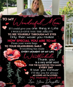 My Wonderful MOM How Special You are to ME 3D Pattern Custom Fleece Photo Blanket - Super King - Ettee