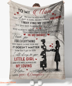 No One In This World Can Love A Girl More Than Her Mom Quilt Blanket - Super King - Ettee