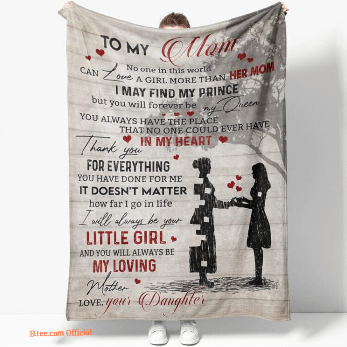 No One In This World Can Love A Girl More Than Her Mom Quilt Blanket - Super King - Ettee