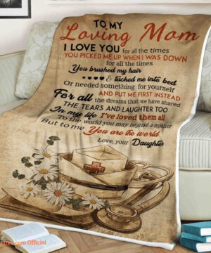 Nurse Quilt Blanket To My Loving Mom I Love You - Super King - Ettee