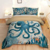 Ocean Comforter Set Queen Size Kids Octopus Bedding Set - King - Ettee