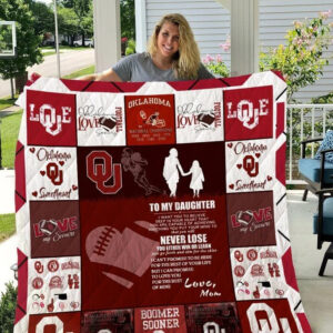 Oklahoma Sooners – To My Daughter – Love Mom Quilt Blanket - Super King - Ettee