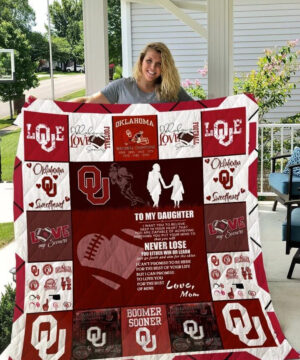 Oklahoma Sooners – To My Daughter – Love Mom Quilt Blanket - Super King - Ettee