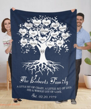 Family Heart Tree With Children Quilt Blanket. Light And Durable. Soft To Touch - Ettee - Children