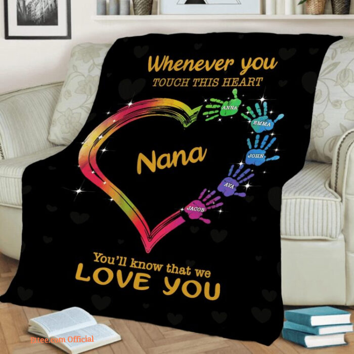 Customized Name Quilt Blanket For Nanapapa Mom Mama. Foldable And Compact - Super King - Ettee