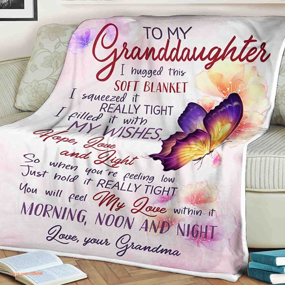 To my granddaughter quilt blanket. lightweight and smooth comfort - super king