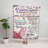 Butterfly To My Granddaughter Quilt Blanket. Lightweight And Smooth Comfort - Super King - Ettee