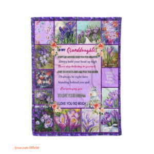 To My Granddaughter Quilt Blanket. Light And Durable. Soft To Touch - Super King - Ettee