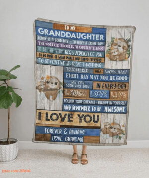 To My Granddaughter Quilt Blanket - Lightweight, Soft, and Durable Gift - Super King - Ettee