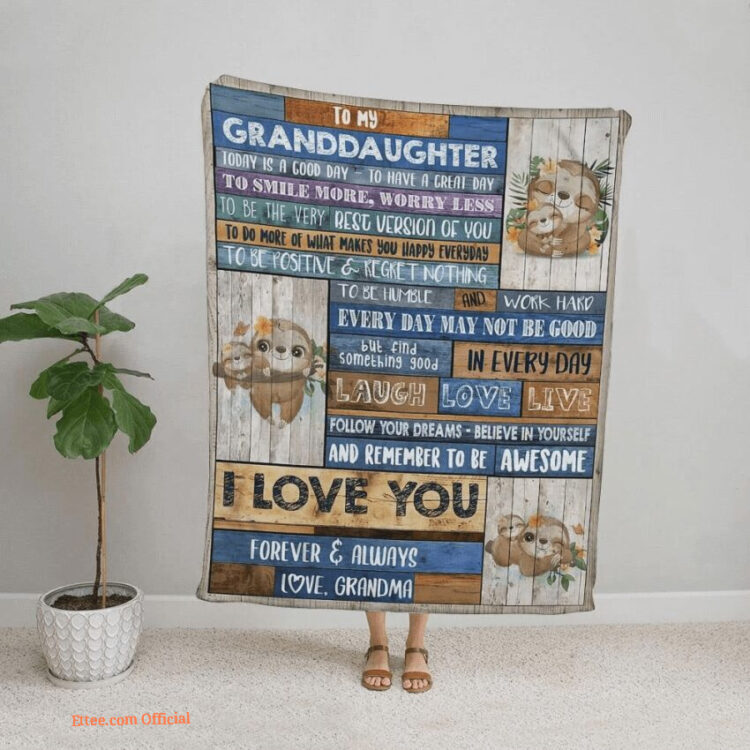 To My Granddaughter Quilt Blanket - Lightweight, Soft, and Durable Gift - Super King - Ettee