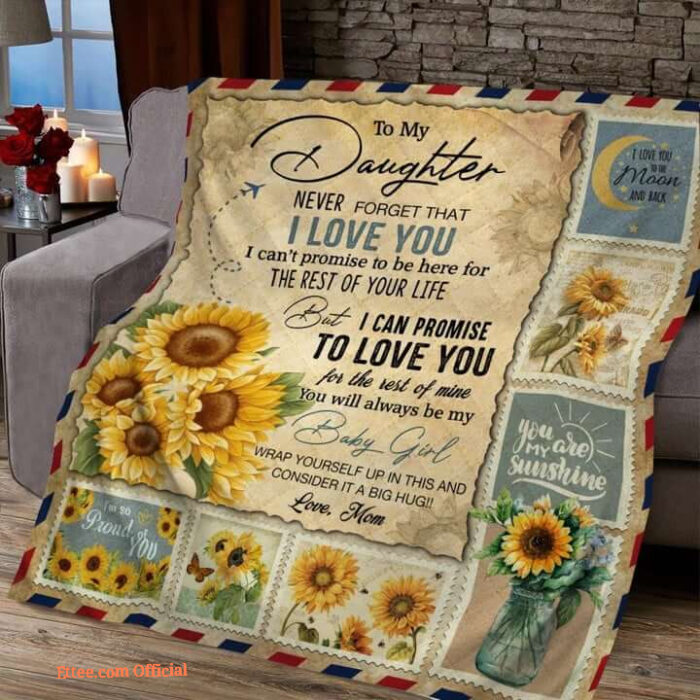 Sunflower And Letter To My Daughter Never Forget That I Love You - Twin - Ettee