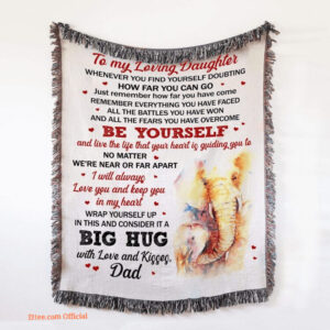 To My Daughter Quilt Blanket Daughter Blanket From Mom. Foldable And Compact - Super King - Ettee