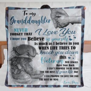 To My Granddaughter Quilt Blanket From Grandma Never Forget - Super King - Ettee