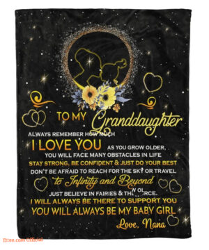 To My Granddaughter Quilt Blanket From Nana Always Remember - Super King - Ettee