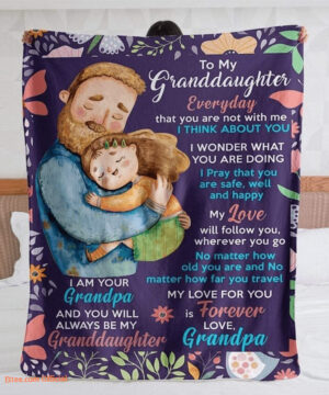 To My Granddaughter Gift Letter Quilt Blanket. Foldable And Compact - Super King - Ettee