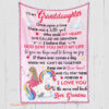 To My Granddaughter Unicorn Girl Quilt Blanket. Light And Durable - Super King - Ettee