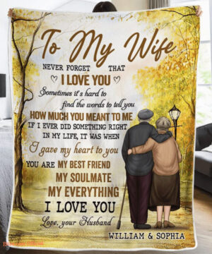 To My Wife Never Forget That I Love You Customized Quilt Blanket - Super King - Ettee