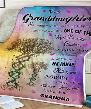 Tree Quilt Blanket To My Granddaughter Always Keep Me In Your Heart - Ettee - family heirloom