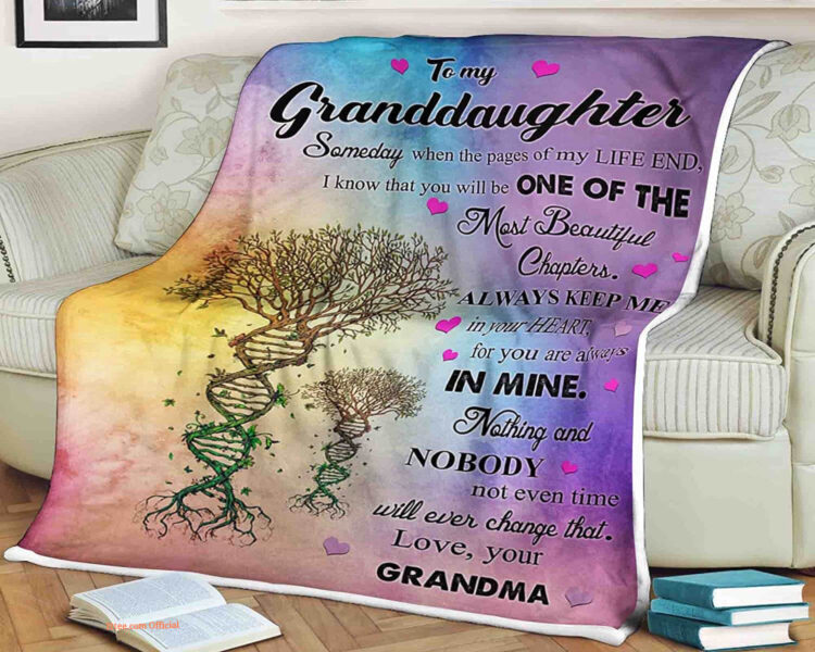 Tree Quilt Blanket To My Granddaughter Always Keep Me In Your Heart - Super King - Ettee