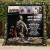 Personalized U.S Army To My Son Quilt Blanket From Mom Never Forget That I Love You Great Customized Blanket Gifts For Birthday Christmas Thanksgiving - Twin - Ettee