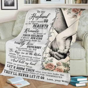 To My Husband Quilt Blanket Gifts From Wife. Light And Durable. Soft To Touch - Super King - Ettee