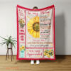 Sunflower Quilt Blanket To My Mom Blanket Gift Ideas For Mom. Foldable And Compact - Super King - Ettee