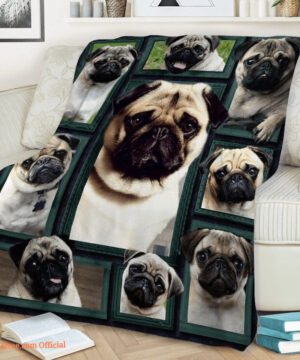 3D Animal Pug Beauty Quilt Blanket. Light And Durable. Soft To Touch - Super King - Ettee