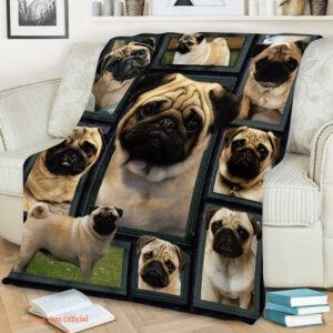 Pug Beauty Cream Quilt Blanket. Lightweight And Smooth Comfort - Super King - Ettee
